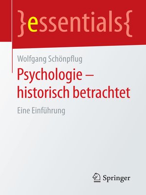 cover image of Psychologie--historisch betrachtet